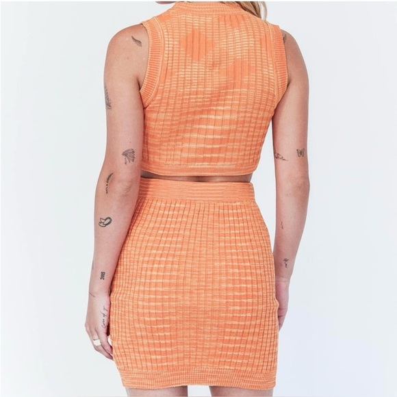 Princess Polly Eden Knit Top and Skirt Set in Orange Size Large / Xl - Picture 3 of 12